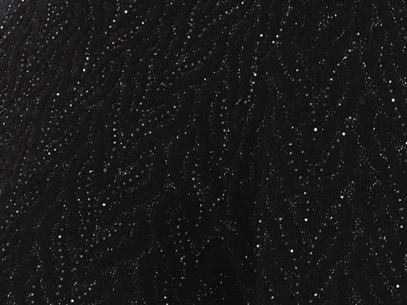 Stellar Black Wool Long Sleeve Top