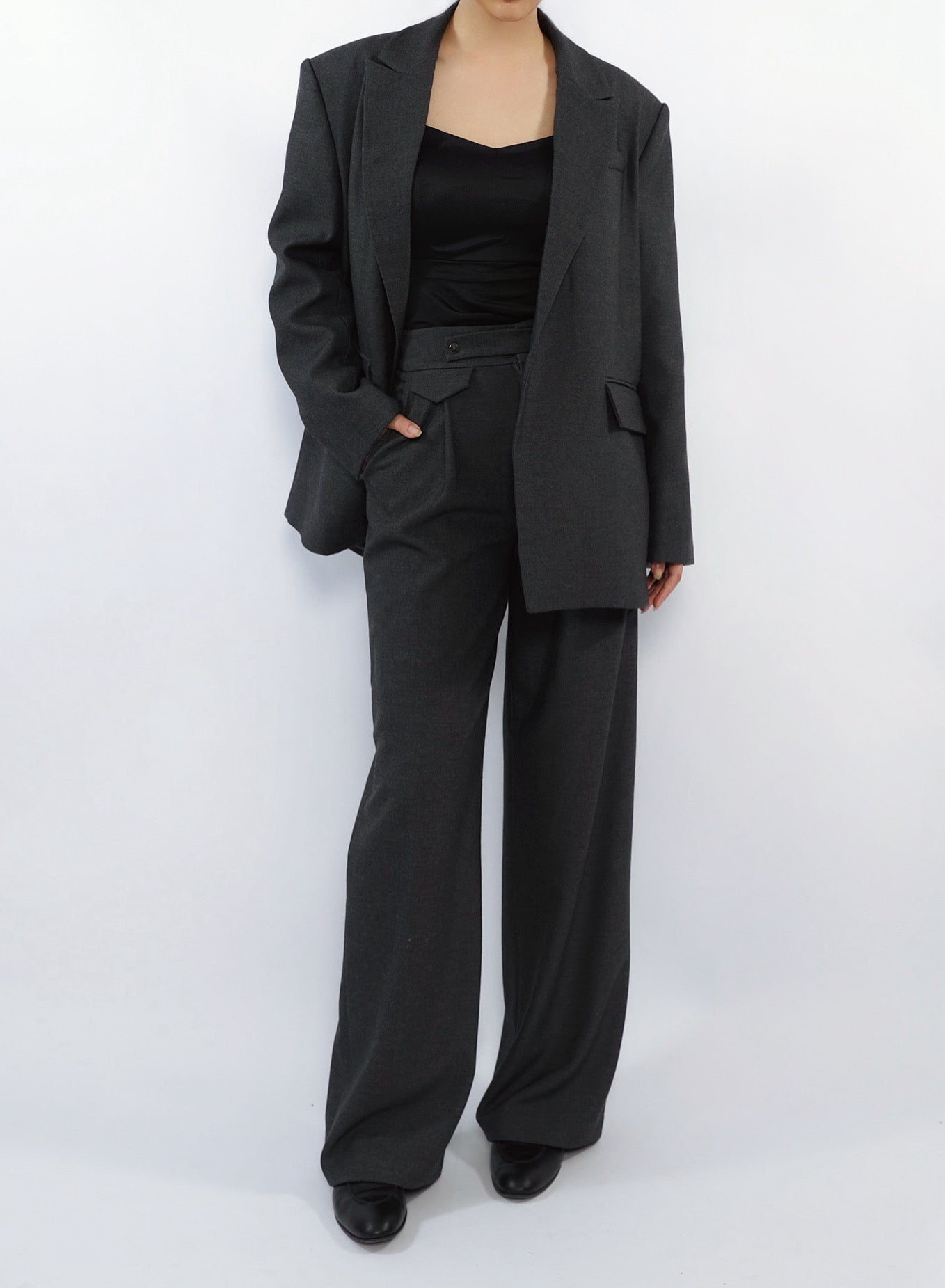 Classic Glossy Suit Pants