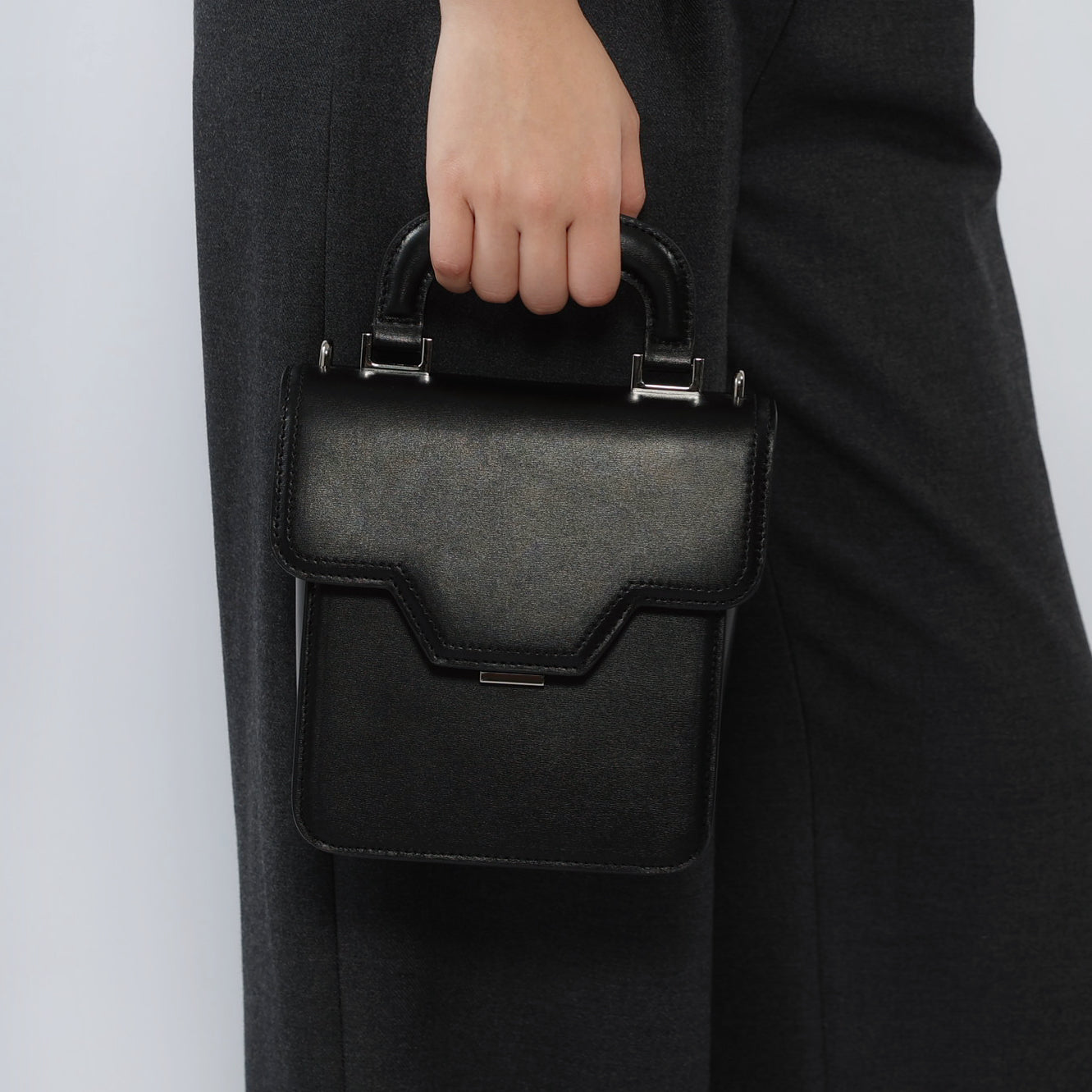 Square Handcrafted Leather Handbag